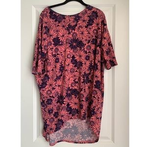 LulaRoe High-Low Flower Top Large